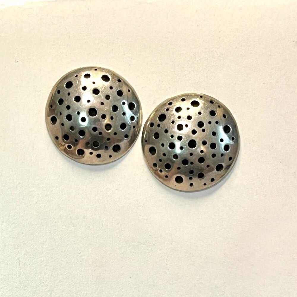 Devine Zurich Earrings * 800 Silver * Handarbeit (Handmade) * 1" Dots * Pierced